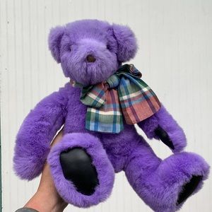 Victoria’s Secret purple plush bear GUND 1992 colab